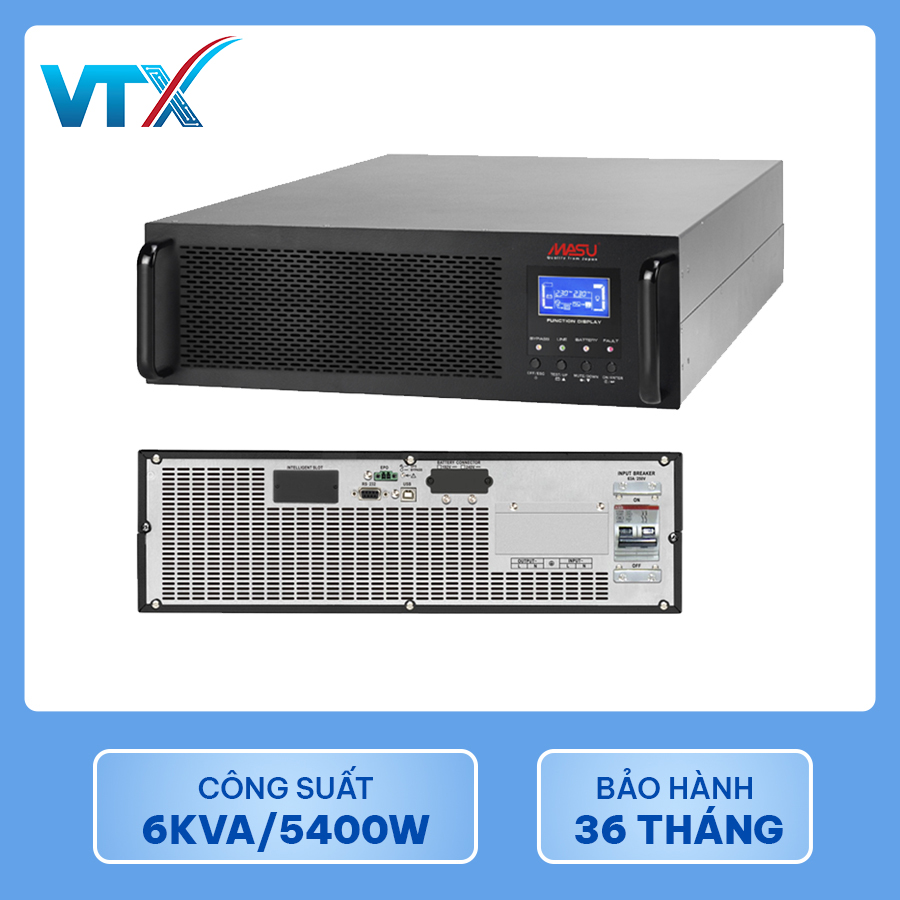 Bộ lưu điện UPS Online Rack Masu MS-6KRS LCD