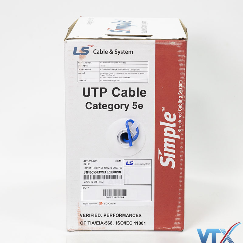 Dây cáp mạng LS Vina Cat5e UTP (1)