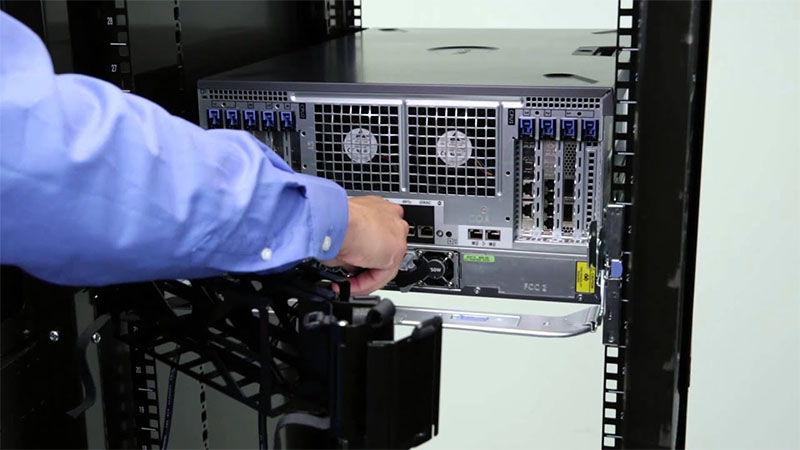 lắp máy chủ Tower vào tủ rack nằm ngang