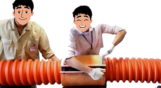 dùng bu long vặn chặt máng nối composit