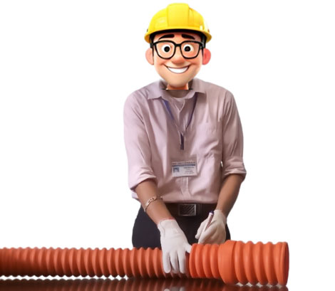 dùng côn thu để đánh dấu vị trí trên ống gân xoắn HDPE