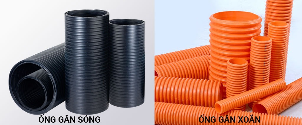 hình ảnh so sánh ống gân xoắn và ống gân sóng