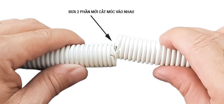 móc 2 đầu ống vào với nhau