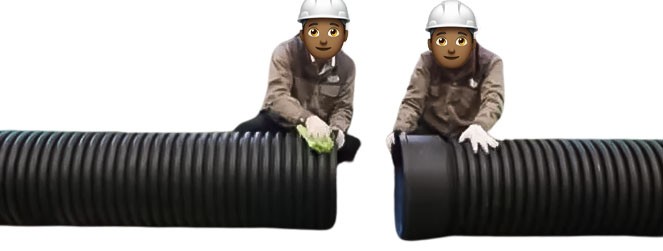 vệ sinh 2 mặt trong và ngoài của ống 2 vách gân xoắn HDPE