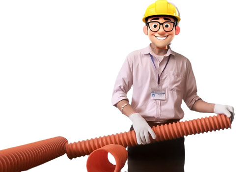 vệ sinh đầu ống gân xoắn HDPE trước khi lắp côn thu