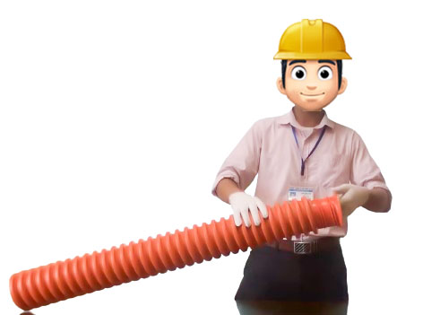 xoáy nút loe vào ống gân xoắn HDPE