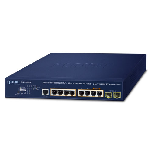 GS-4210-8HP2S Switch quản lý 2x1G 802.3bt PoE + 6x1G 802.3at PoE + 2x1G SFP