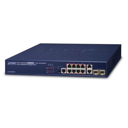 GS-4210-8P2T2S Switch quản lý 10 x 1G + 2x 1G mini-GBIC SFP