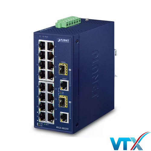 IFGS-1822TF - Switch 16-Port 10_100TX + 2-Port Gigabit TP_SFP