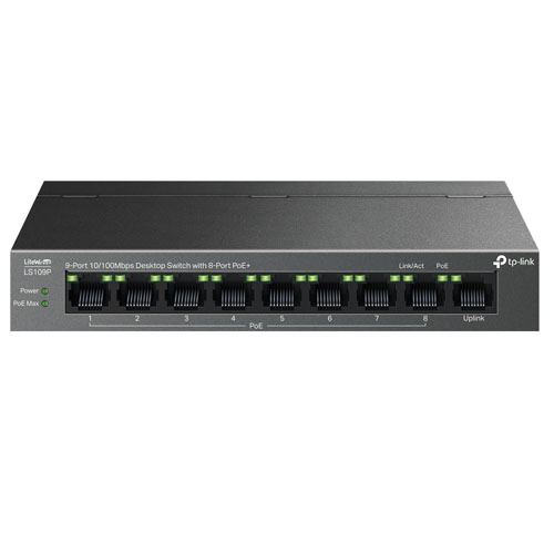 LS109P Switch TP-LINK Để Bàn 9 Cổng 10100Mbps với 8 Cổng PoE+ (1)