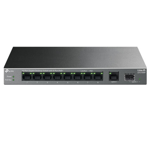 LS1210GP Switch TP-LINK Để Bàn Gigabit 10 Cổng với 8 Cổng PoE+