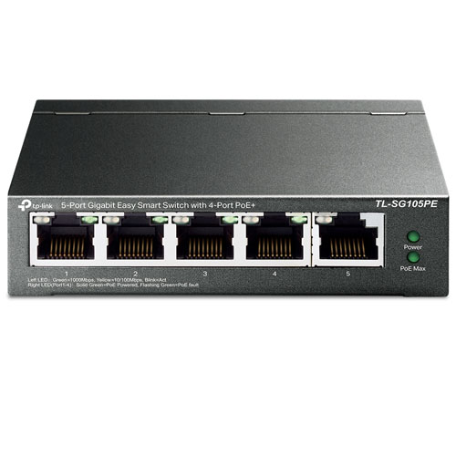 TL-SG105PE Switch TP-LINK Easy Smart 5 cổng Gigabit với 4 cổng PoE+ (1)