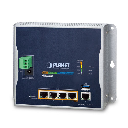WGR-500-4P Router công nghiệp với 4 cổng Gigabit 802.3at PoE+ (1)
