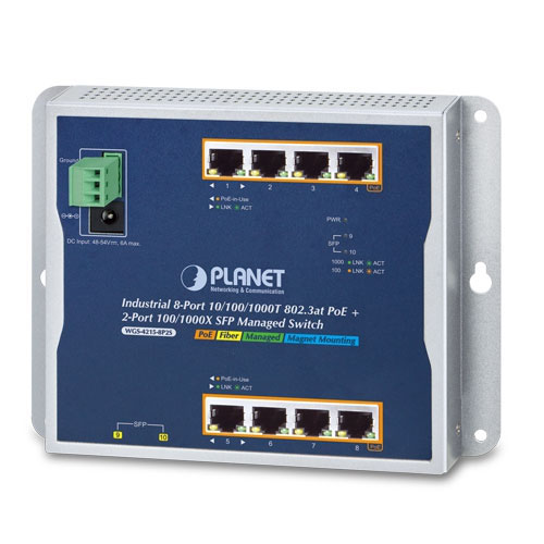 WGS-4215-8P2S Switch công nghiệp treo tường 8x1G 802.3at PoE + 2x1G SFP (1)