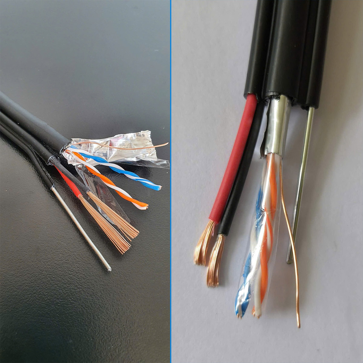 Cáp điện thoại liền nguồn Cat3 FTP + 2C Copper ngoài trời 305m (2)