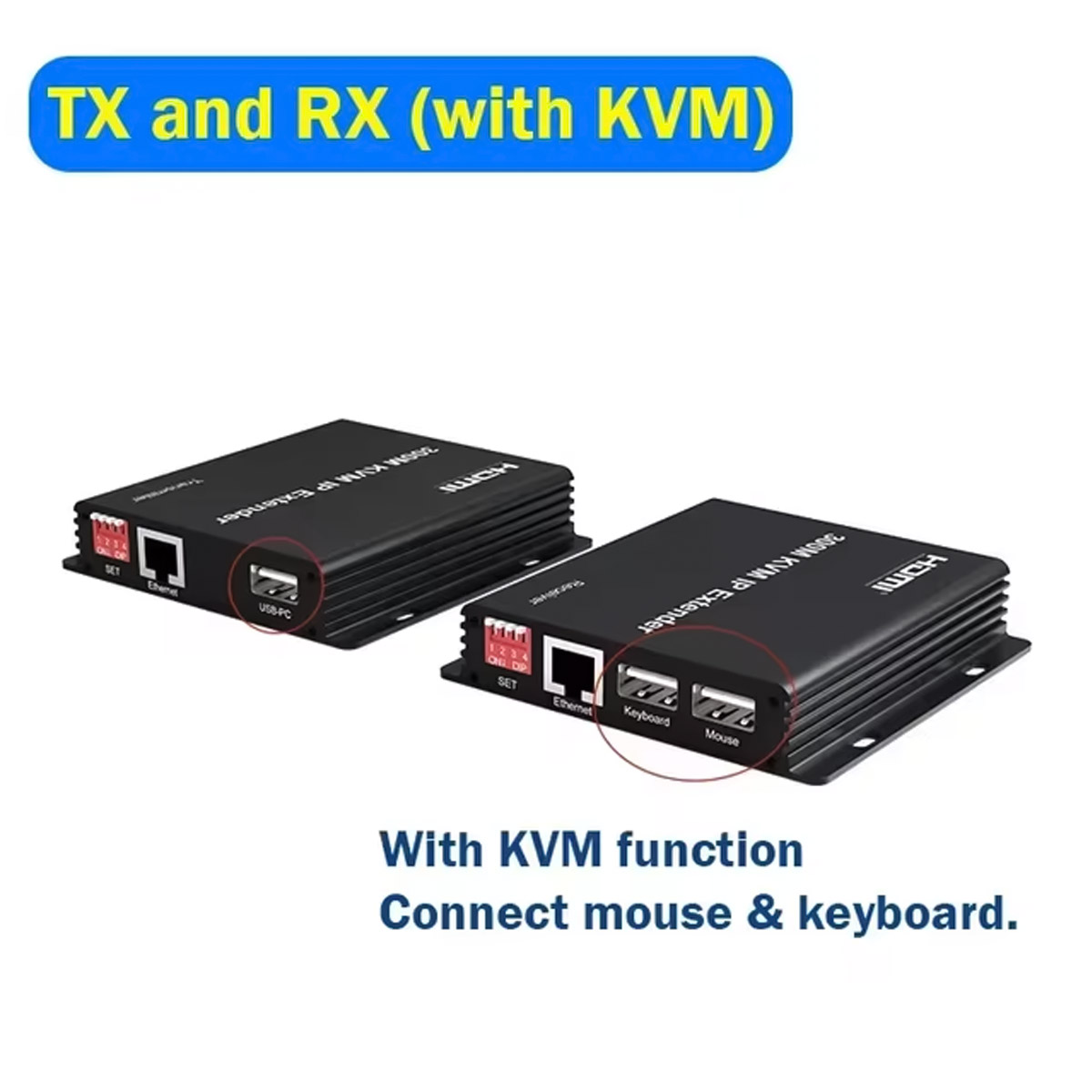 HDTEC HDMI KVM 300M 1080P (Bộ mở rộng HDMI 300m 1080P có chức năng KVM) (3)