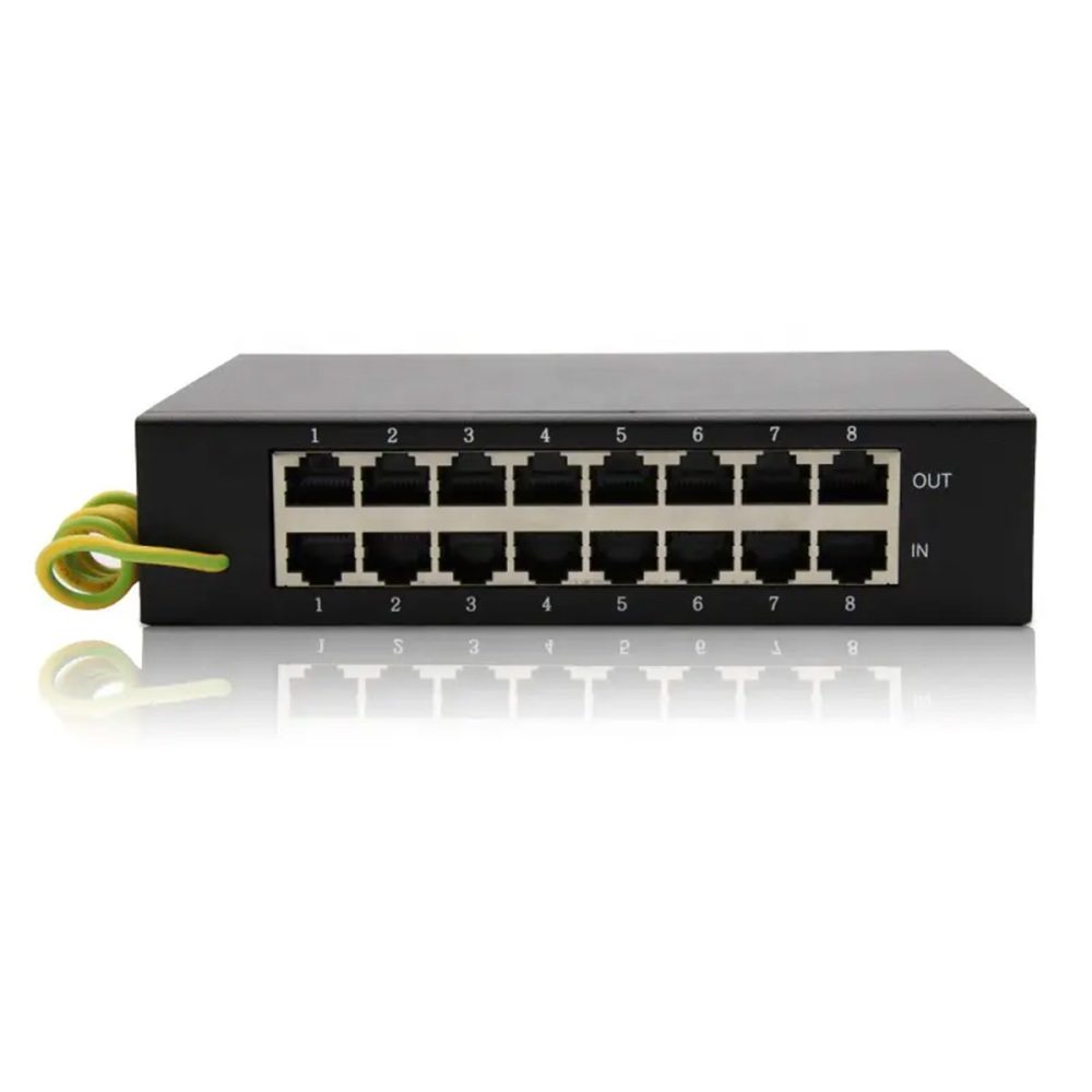 Switch chống sét và bảo vệ 8 cổng RJ45 100M HDtec (1)