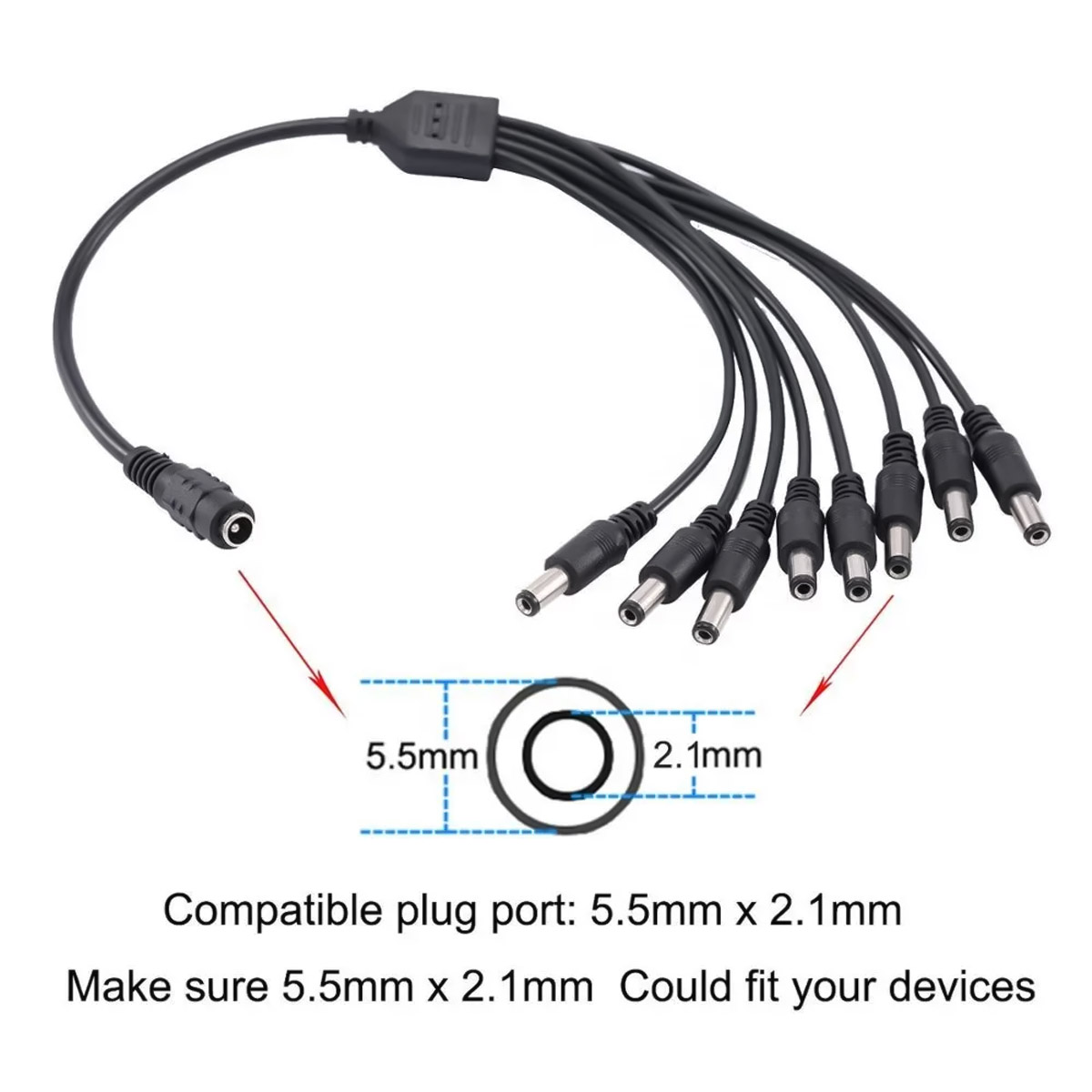 Đầu Nối Nguồn Camera 1 ra 8 (2)