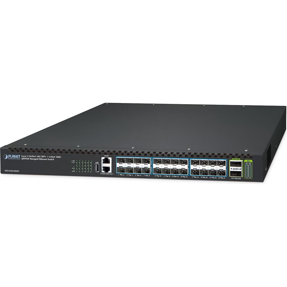 Switch Planet XGS-6350-24X2C Layer 3 24x10G SFP+ + 2x100G QSFP28