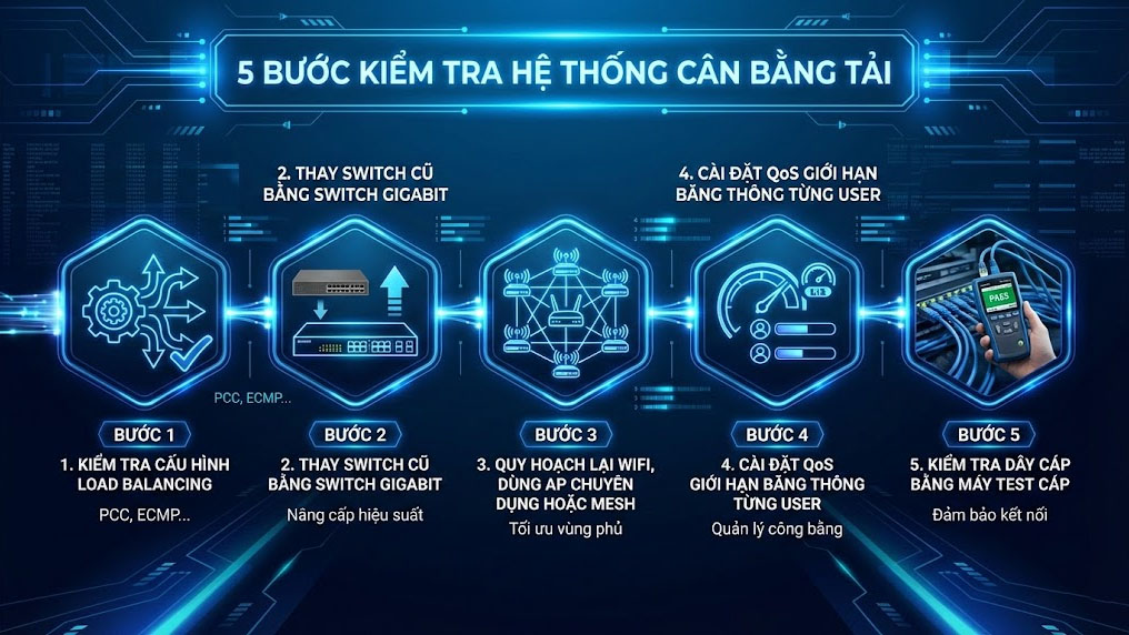 5 bước kiểm tra cân bằng tải