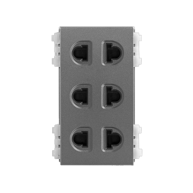 Ổ Cắm 3 Cổng 2 Chấu Deaking DKC CU3 XAK