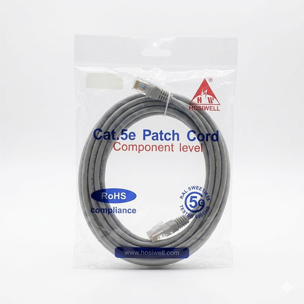 ảnh đại diện dây nhảy mạng Cat5e UTP Hosiwell 30001-CC 24 AWG......